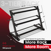 3-Tier Dumbbell Rack 900LB Capacity Heavy-Duty Adjustable Weight Rack Stand