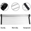 Over the Sink Multipurpose Roll-Up Dish Drying Rack Pan Bottle Food Drainer Mat