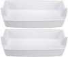White Shelf Bin Compatible with Kenmore Whirlpool Refrigerator 2187172 2-PC