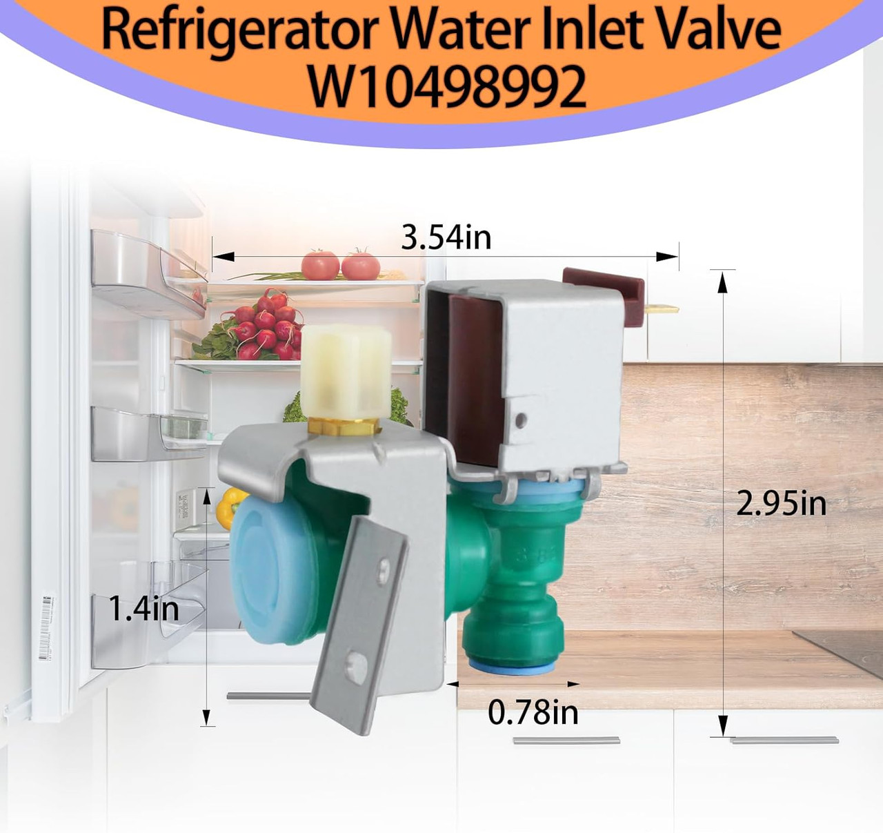 Taruimoo Refrigerator Water Inlet Valve Fit for Whirlpool, Kenmore and