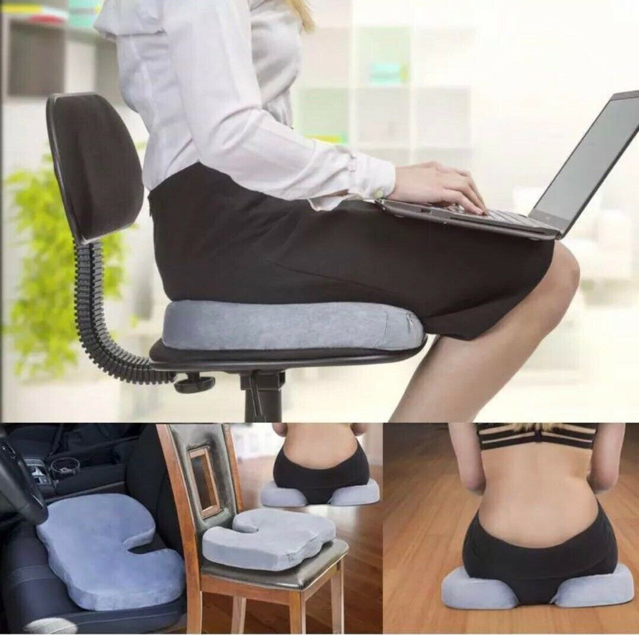 Egg Sitting Memory Foam Cushion Seat Sitter Flex Pillow Back