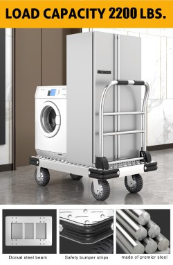 Folding Hand Truck Dolly Cart  Wheels Cart Trolley Moving 2000 lbs