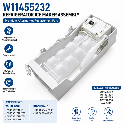 W11455232 Ice Maker Replacement for Whirlpool KitchenAid WRQA59CNK KRQC506MPS00