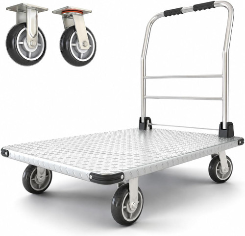 Heavy Duty Flatbed Platform Cart Steel Utility Dolly 3000 lb Capacity Truck
