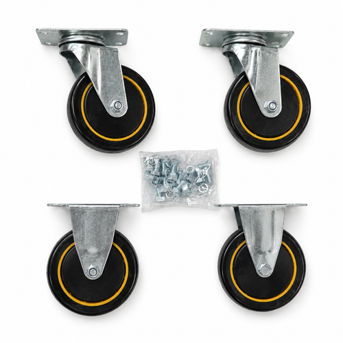 Yellow Push Dolly Wheels and Hardware for 330 lbs dolly