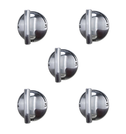 Burner Knob ( 5 Pieces ) Compatible with Jenn Air Range 7733P410-60 74007733