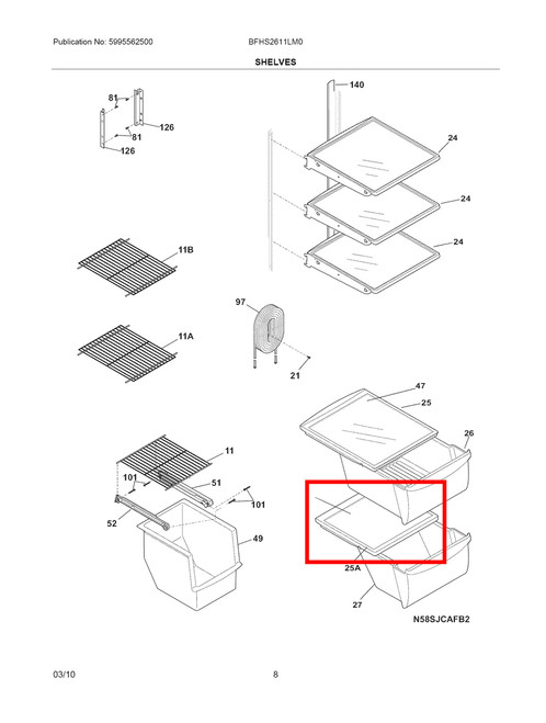 KUAFU Crisper-Schublade Für Frigidaire Kühlschrank – Transparente Kunststoff-Schublade Als Ersatz, Einfach Zu Installieren