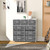 9 Drawers Dresser Farmhouse Bedroom Furniture Storage Chest Organizer Gray White