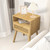 Nightstand with Rattan Door Wooden Bedside Table End Table 1 Drawer Storage