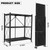 3/4 Tier Heavy Duty Foldable Metal Rack Storage Shelving Unit With Wheel Kitchen