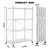 3/4 Tier Heavy Duty Foldable Metal Rack Storage Shelving Unit Wheel Kitchen