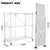 3/4 Tier Heavy Duty Foldable Metal Rack Storage Shelving Unit Wheel Kitchen