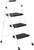 Steel Folding 3-Step Stool Ladder Adults With Soft-Grip Handle 330 Lbs White