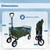 Heavy Duty Wagon Cart Swivel Collapsible Outdoor Utility Garden Beach Cart Green