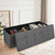 Storage Ottoman Bench Folding Chest Footrest Stool MDF Frame Lid Dark 43"