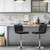 Set of 2 Bar Stools Swivel Adjustable Bar Chair Modern PU Leather Pub Bar Chairs