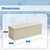 Storage Ottoman Bench Folding Chest Footrest Stool MDF Frame Lid Cream 43"