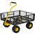 Lawn Utility Cart Heavy Duty Steel 900 Lbs w Removable Sides