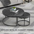 Set of 2 Round Coffee Tables Modern Accent Side End Table for Living Room