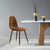 4 Dining Chairs High Back Metal Legs Modern Kitchen