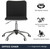 Mid Back Task Chair Low Back PU Leather Swivel Office Chair Vanity Chair 2 Pack