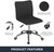 Mid Back Task Chair Low Back PU Leather Swivel Office Chair Vanity Chair 2 Pack