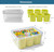17 QT Plastic Storage Bins with 6 Detachable Inserts Clear Storage Box set of 2