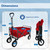 Heavy Duty Wagon Cart Swivel Collapsible Outdoor Utility Garden Beach Cart Red