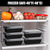 28 oz Food Storage Boxes Meal Containers BPA Free Microwavable Dishwasher Safe