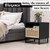 Boho Rattan Nightstand with Drawer Bedside Table End Table for Bedroom, Home