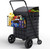 Folding Utility Shopping Cart with Double Basket, Swivel Wheels