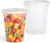 Round Plastic Food Storage Containers with Lids, Microwavable, Clear