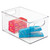 Home Kitchen Organizer Bin Compatible with Pantry, Refrigerator, Freezer & Storage Cabinet, 10" x 5" x 6", Clear