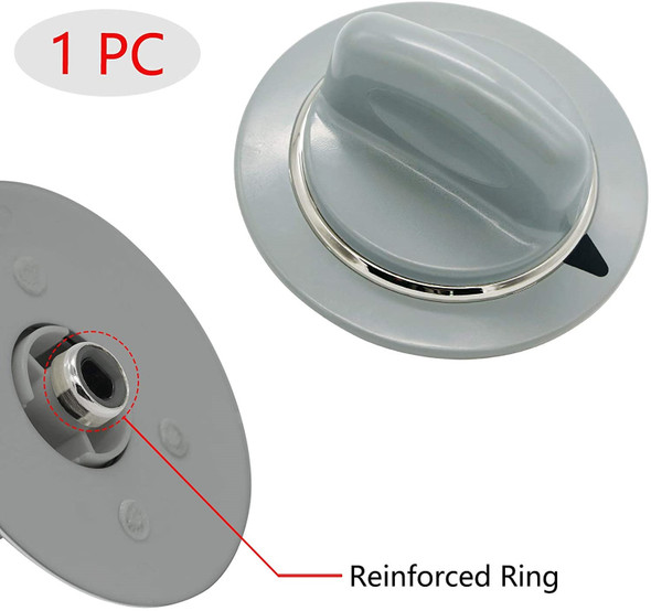 Timer Knob Gray Compatible with GE Dryer WE01X20376 AP5805161
