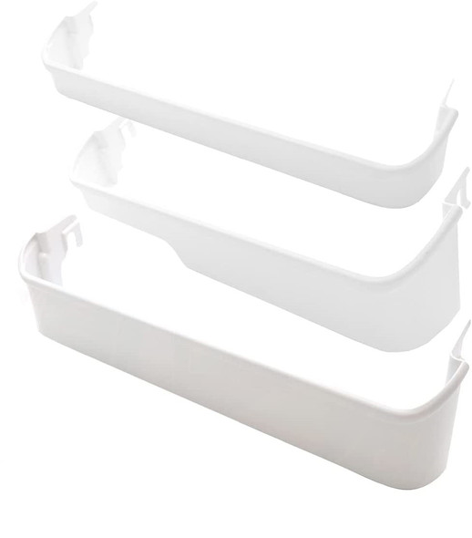 Top + Middle + Bottom Door Bin Compatible with Refrigerator 240337901 240338101