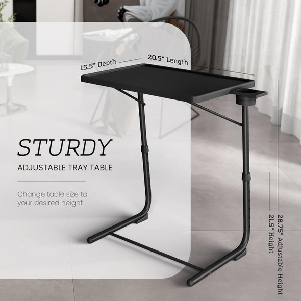 Adjustable TV Tray Table Portable Folding Tray Table Laptop Desk Dinner Bed Sofa Tray Table