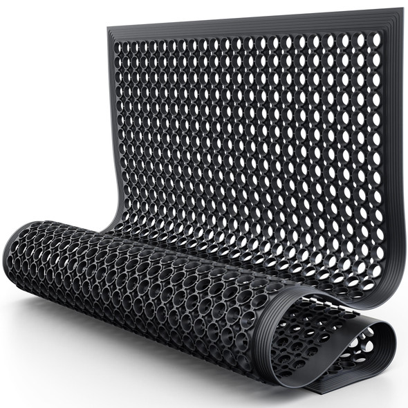 Heavy Duty Anti-Fatigue Floor Mat Black Commercial Non-Slip Indoor Outdoor