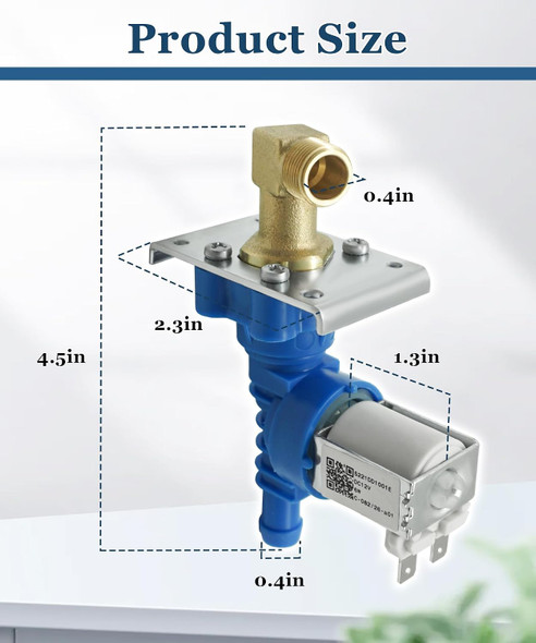 Water Solenoid Inlet Valve Compatible with LG 5221DD1001E Dishwasher