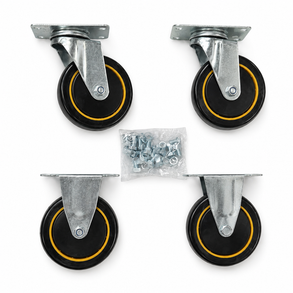 Yellow Push Dolly Wheels and Hardware for 330 lbs dolly