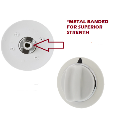 Dryer Timer Control Knob White Compatible with GE WE01X20374 PS8769912 AP5805160