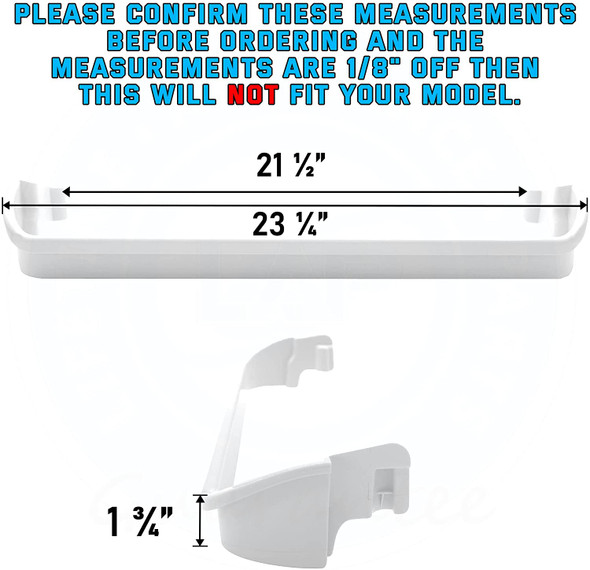 240534901 Ref Door Shelf Rack Bar Compatible with Frigidaire  AP3214630 PS734935