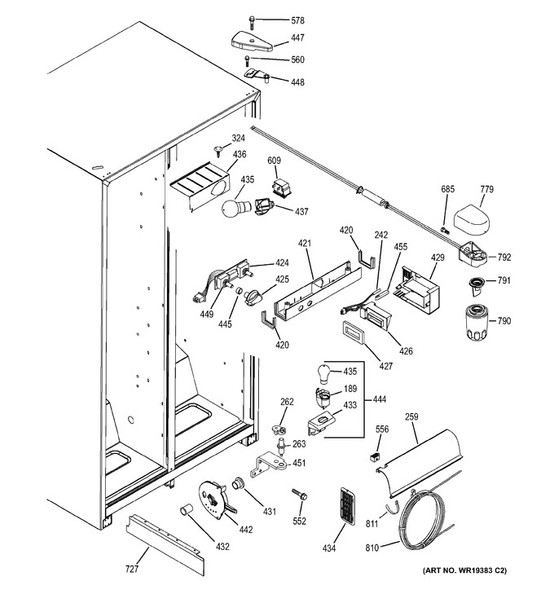 Refrigerator Water Filter Head and Tube Assembly WR17X20860 Compatible with GE