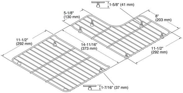 Sink Racks Compatible with 30-Inch Whitehaven Sinks Stainless Steel K-6638-ST 