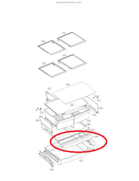 Deli Drawer Decor Tray Cover Compatible with LG Refrigerator  ACW74118102