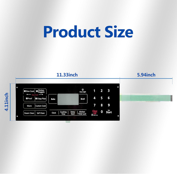Membrane Switch Replace Compatible with Samsung Range Oven DG34-00014A