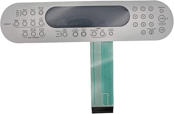 Metal Plate Switch Membrane switch compatible with Whirlpool Oven 9756559ES
