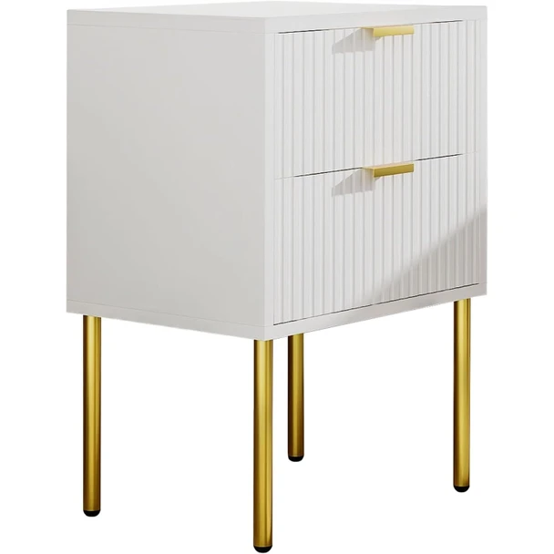 Bedroom Bedside Table Nightstand End Side Organizer 2 Drawers Storage