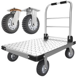 Folding Hand Truck Dolly Cart  Wheels Cart Trolley Moving 2000 lbs