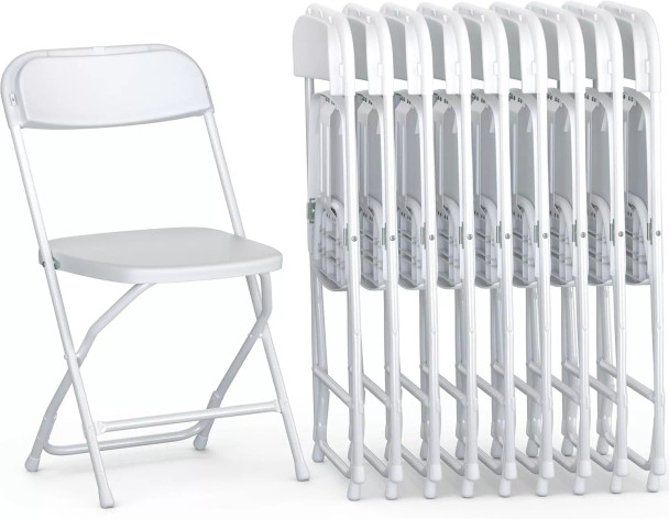 4/10 Pcs Plastic Stackable Folding Chairs Stackable Wedding Party Camping Dining Seats Home