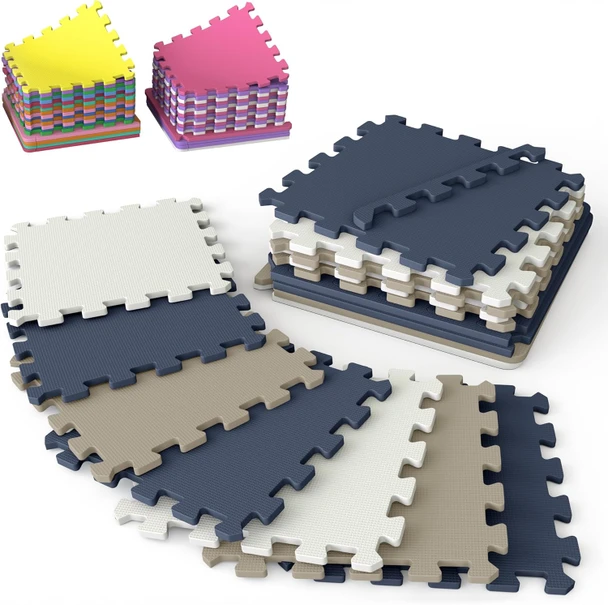 12x12 EVA Foam Baby Kids Eva Foam Play Mat Non Toxic Interlocking Floor Tiles